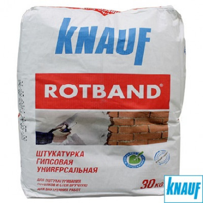 Штукатурная  гипсовая смесь Ротбанд-Кнауф, 30 кг. 