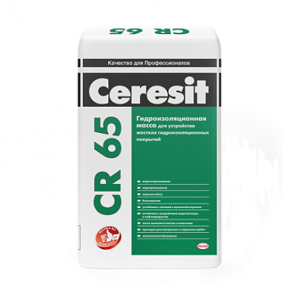 Гидроизоляционная смесь Ceresit CR65, 25 кг. 