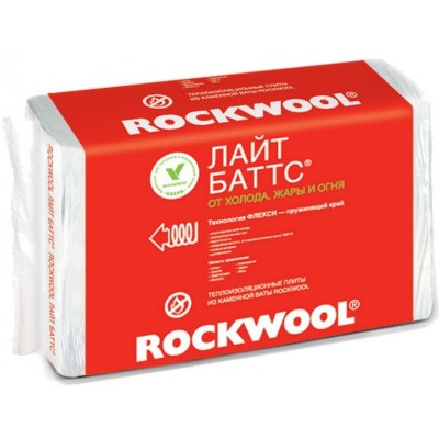 Утеплитель Rockwool Лайт Баттс, 1000 х 600 х 50 мм.